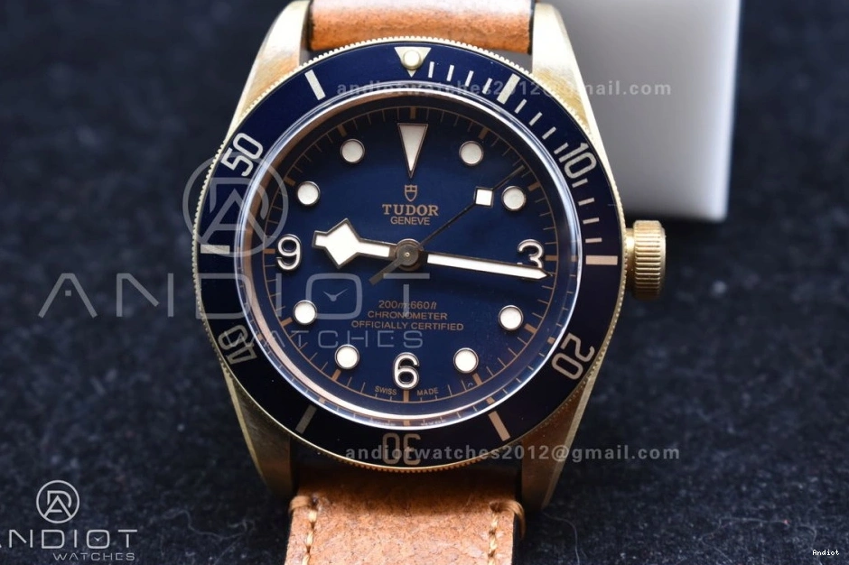 Strap) V3 XF on (Free Edition Leather Bronze Heritage Nato Bay 1:1 A2824 Best Black Aged Brown Strap Blue 0122